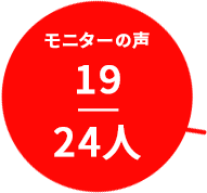 モニターの声19/24人